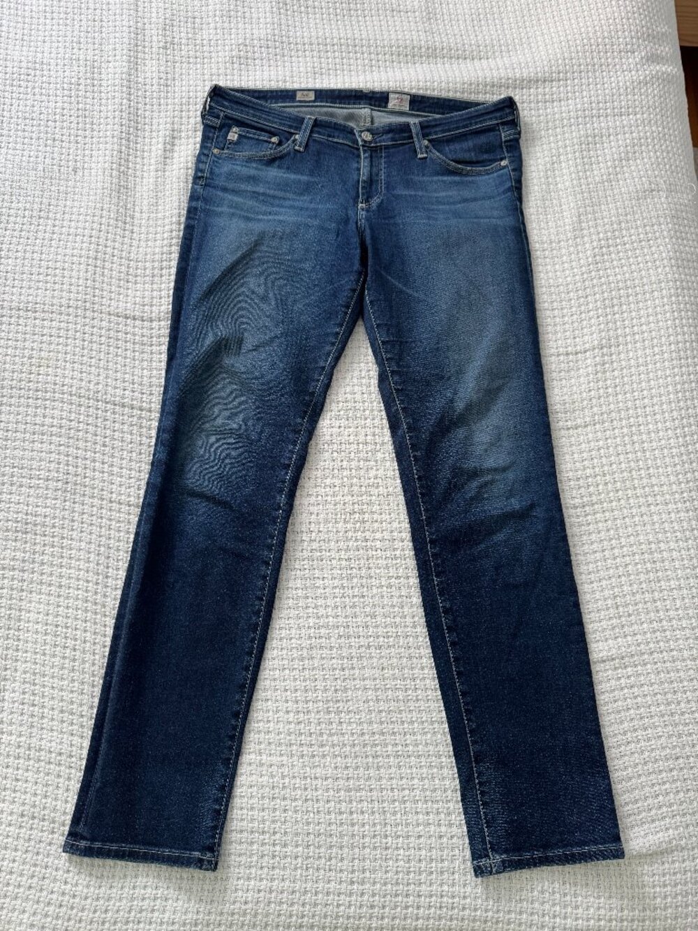 AG Adriano Goldschmied The Stilt Cigarette Leg Jeans 31R Dark Wash